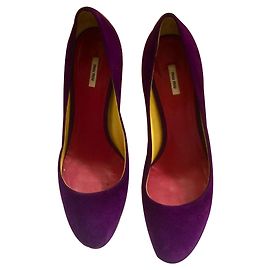 Décolleté Miu Miu in pelle scamosciata viola