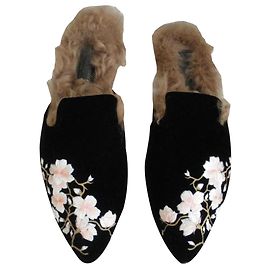 Autre Marque Gia Couture Mules aus Samt Multicolour Gr. 41