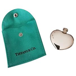 Tiffany & Co Herzförmiger Parfümflakon Taschenanhänger Silber