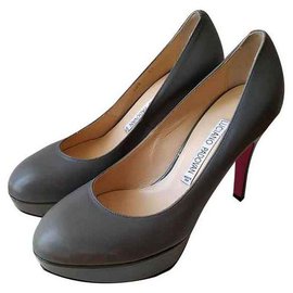 Luciano Padovan Leder Pumps Grau