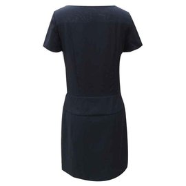 Vestido Chloé preto de seda algodão e lã
