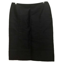 Falda Valentino Roma de mezcla de seda negra