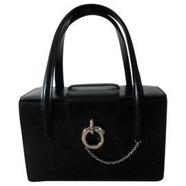 Borsa cubica Panthère Cartier in pelle nera