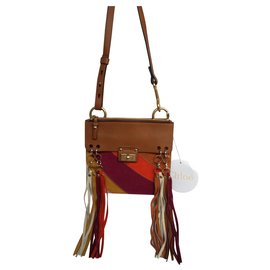 Borsa Chloé JANE in pelle caramello multicolore