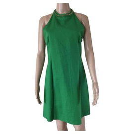 Zara Kleid aus Baumwolle grün