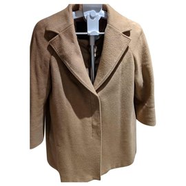 Abrigo Max Mara Atelier Cognac de Cachemira y Lana