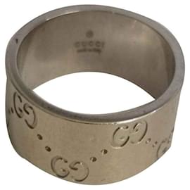 Anello Gucci Icon Collection in oro bianco taglia 11