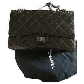 Borsa a mano Chanel 2.55 in vernice marrone