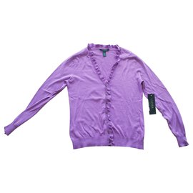 Ralph Lauren Strickjacke Flieder Baumwolle Größe S
