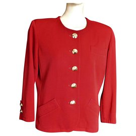 Veste en laine rouge Yves Saint Laurent