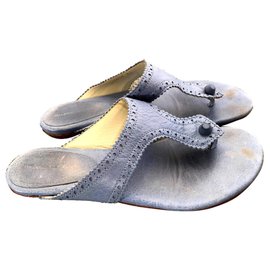 Balenciaga Ledersandalen Lavendel