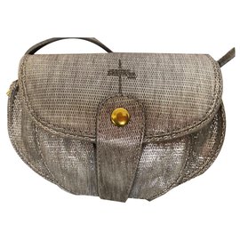 Jerome Dreyfuss Momo Umhängetasche Leder Metallic