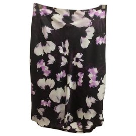 Falda de seda con estampado floral Hugo Boss