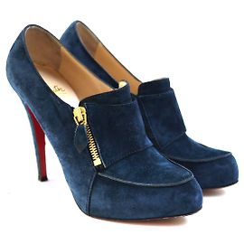 Botines Lapono de gamuza azul Christian Louboutin