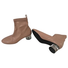 Zara Stiefeletten beige Plexiglas Absatz