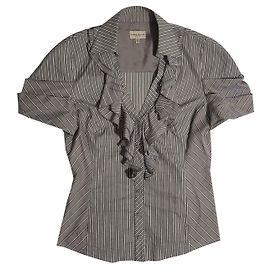 Camisa Karen Millen a rayas de algodón Gris