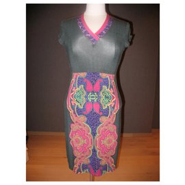 Autre Marque Vestido multicolor de serpiente Milano
