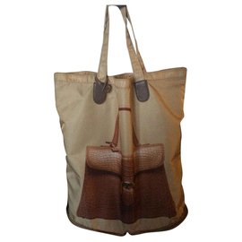 Bolso Delvaux Kangaroo plegable bronce piel exótica
