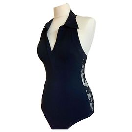 Autre Marque Costume da bagno intero Sugar Loaf nero con lacci