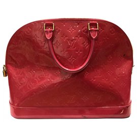 Louis Vuitton Alma Borsa in vernice rosa