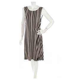 Vestido de seda Tory Burch negro beige Talla L