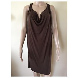 Robe Twin Set en viscose marron