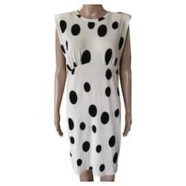 Zara Kleid aus Polyester schwarz weiß M