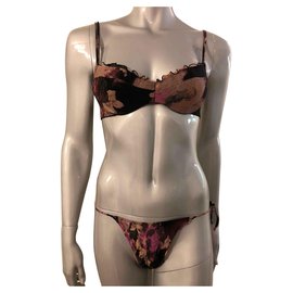 Conjunto de Sujetador y Tanga La Perla T2 de Seda Multicolor