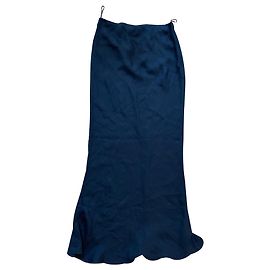Gonna lunga in seta nera Ralph Lauren