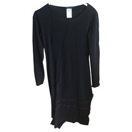 Abito Marithé et François Girbaud Nero Rosso Verde Chiaro Taglia 38