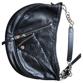 Borsa a spalla Jean Paul Gaultier in pelle nera