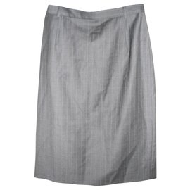 Falda de tubo Escada de lana gris