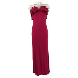Vestido de seda rosa Giambattista Valli
