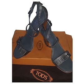 Sandali Tod's in pelle grigio scuro 39.5