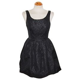 Jack Wills Vestido de fiesta negro y metalizado.