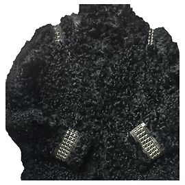 Chaqueta de piel negra American Retro detalles rock
