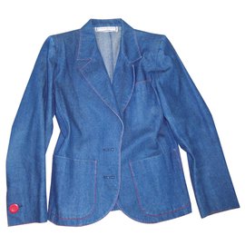 Yves Saint Laurent Jeansjacke Blau