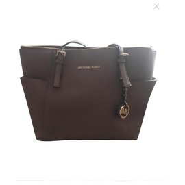 Michael Kors Jet Set Handtasche Beige Leder