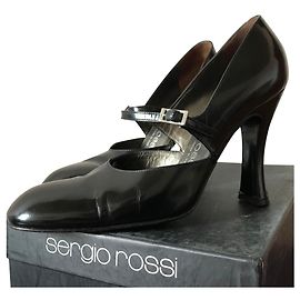 Décolleté Sergio Rossi in pelle nera taglia 37