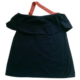 Blusa Chloé sin mangas de algodón azul