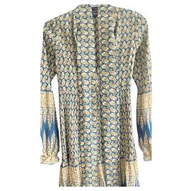 Vestido Boheme Chic Zara Mostaza y Verde Oscuro