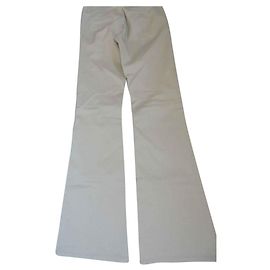 Autre Marque Pantalones acampanados Benetton beige de algodón
