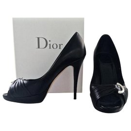 Zeppe Dior in pelle nera 38