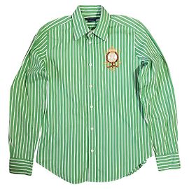 Camicia Ralph Lauren Sport in cotone bianca e verde