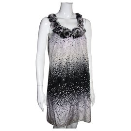 Ted Baker Kleid aus Seide und Baumwolle mit Punktemuster