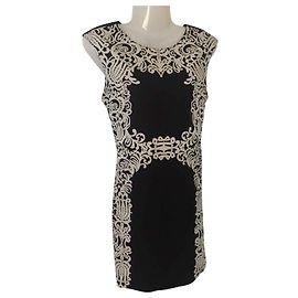Tibi Vestido de seda blanco y negro