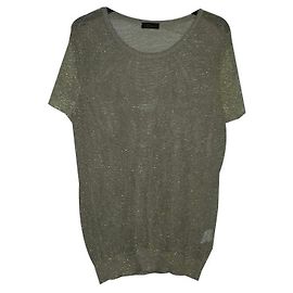 Autre Marque T-shirt in maglia dorata in viscosa