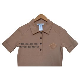 Camicia Polo Camel CELINE Paris Top Taglia S SMALL - Céline