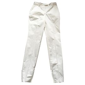 Pantalones Barbara Bui de algodón crema