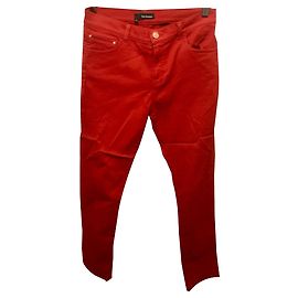 The Kooples Red Straight Stretch Jeans